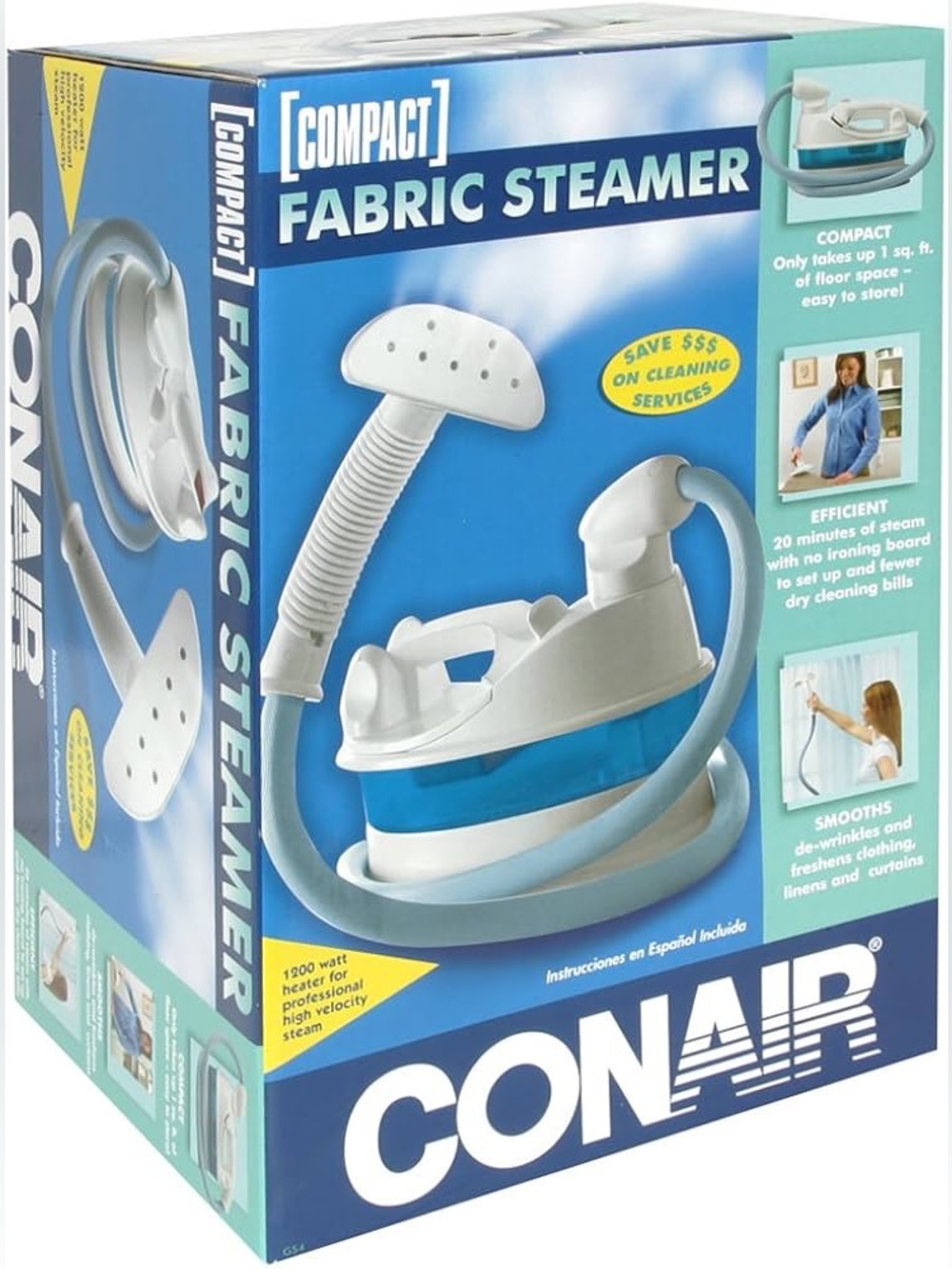 CONAIR compact fabric steamer NIB